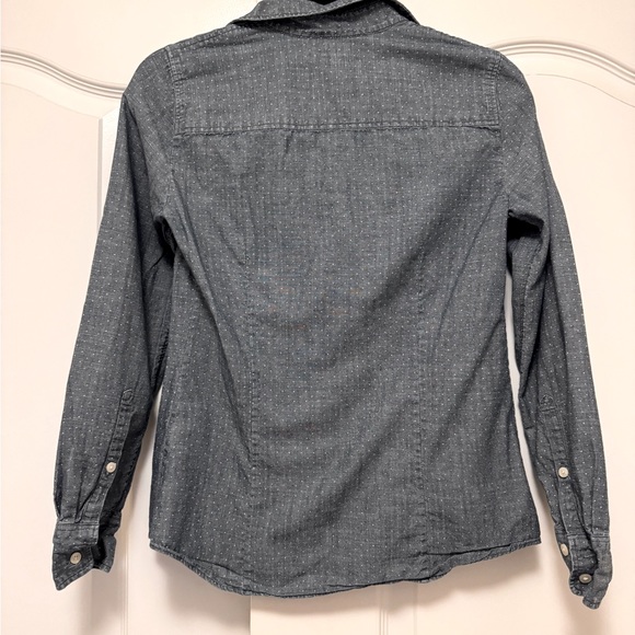 J Crew “perfect shirt” style denim shirt with dot pattern - Size XS - Picture 2 of 3